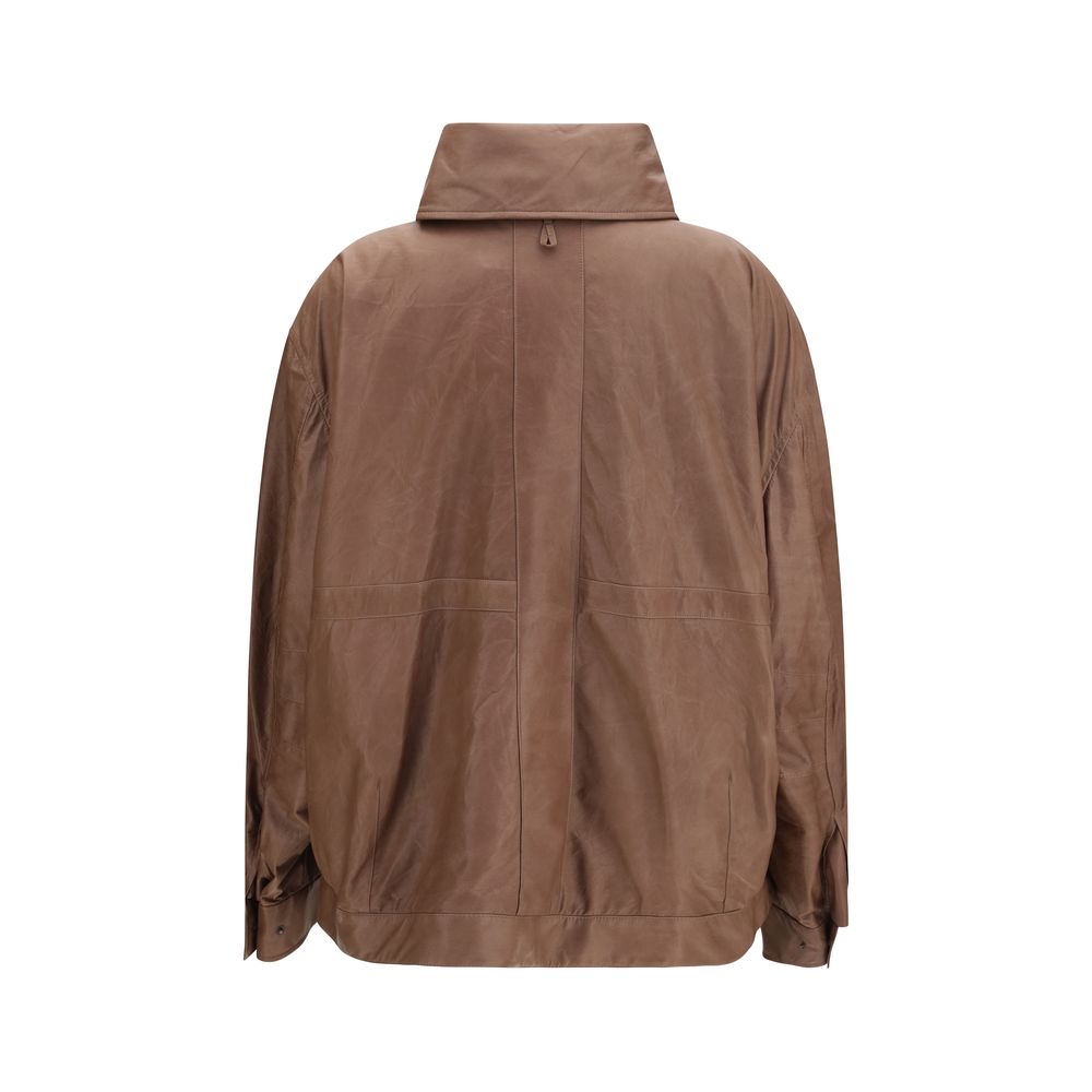 Calvin Klein Braune Lammlederjacke Ovis Aries Aries