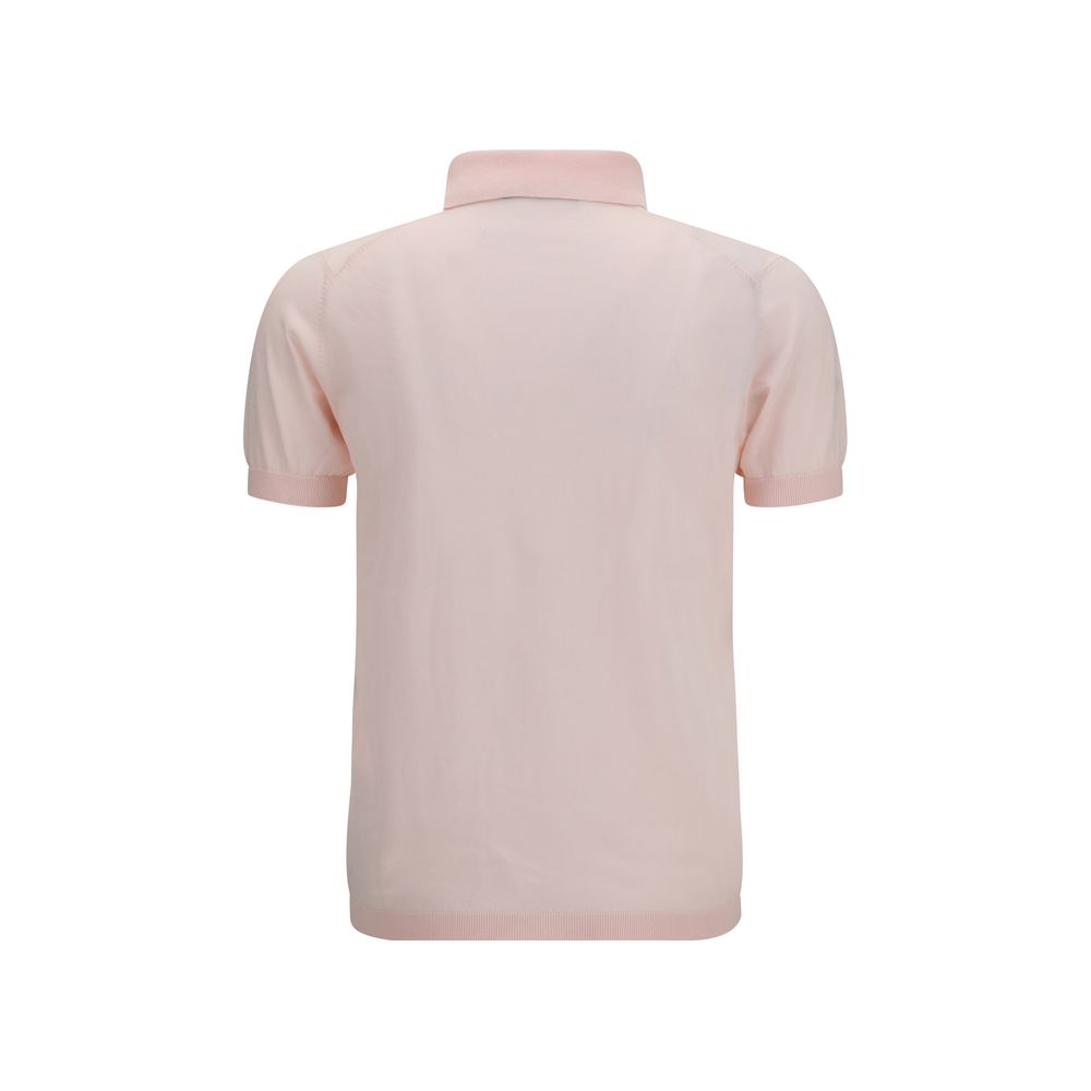 Aragona Cashmere Mehrfarbiges Polohemd aus Baumwolle