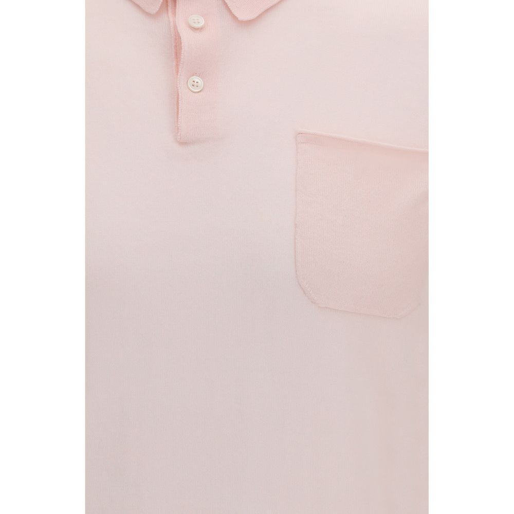 Aragona Cashmere Mehrfarbiges Polohemd aus Baumwolle