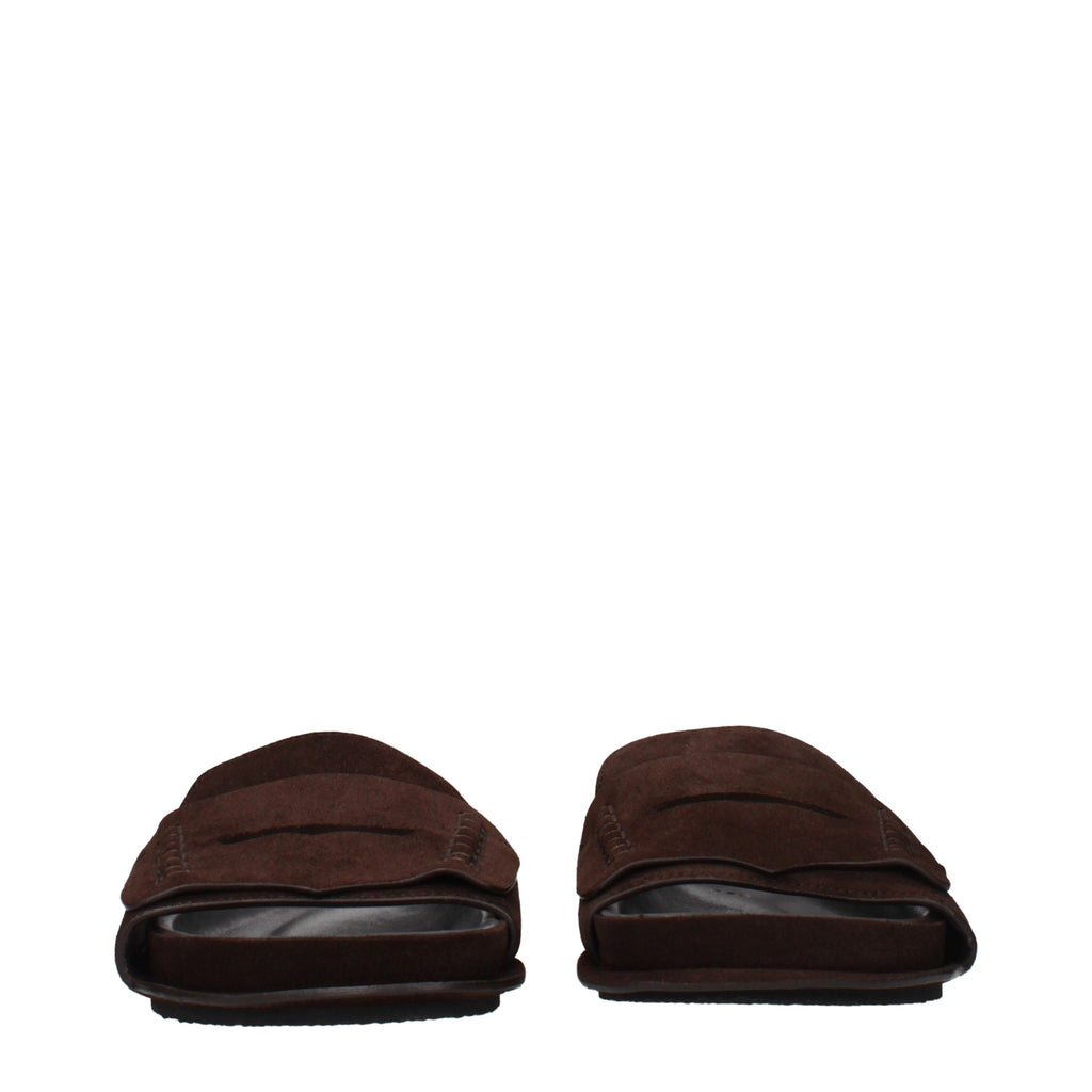 Jacquemus Braune Leder-Slipper