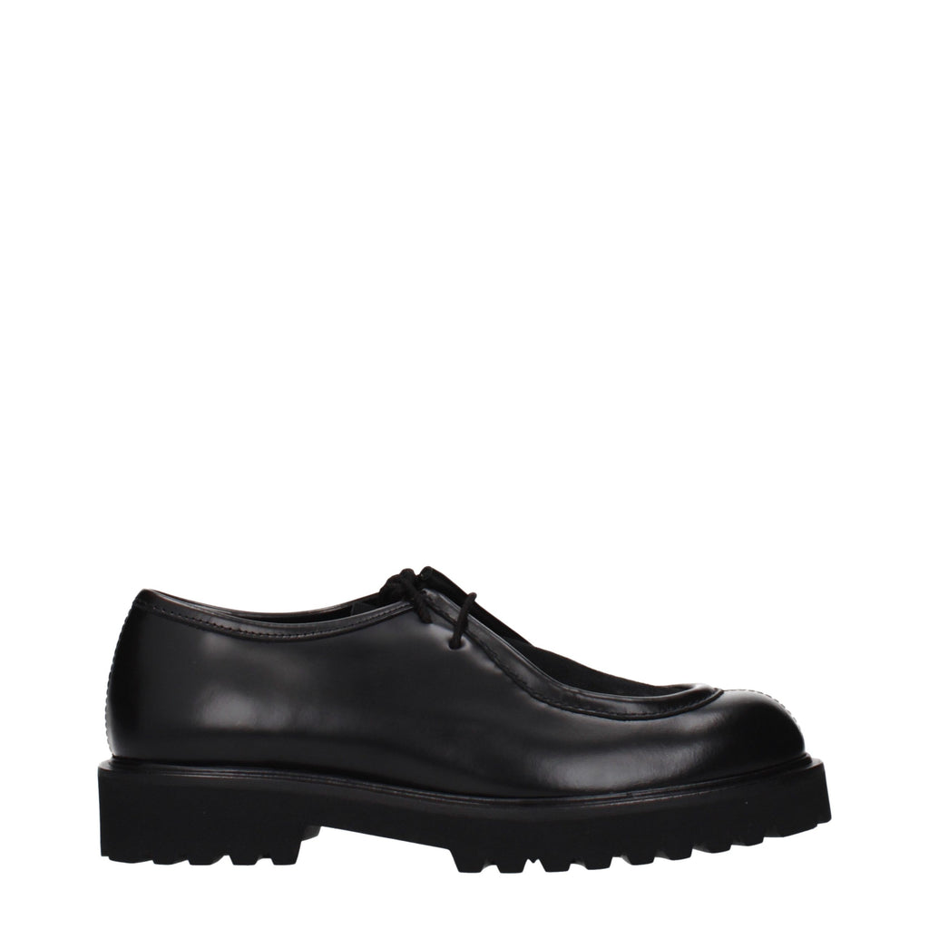Max Mara Schwarze Oxford- und Derby-Schuhe aus Leder