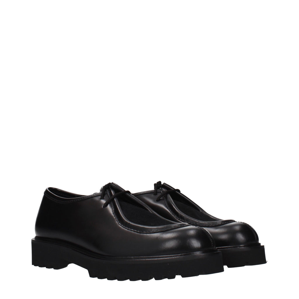 Max Mara Schwarze Oxford- und Derby-Schuhe aus Leder