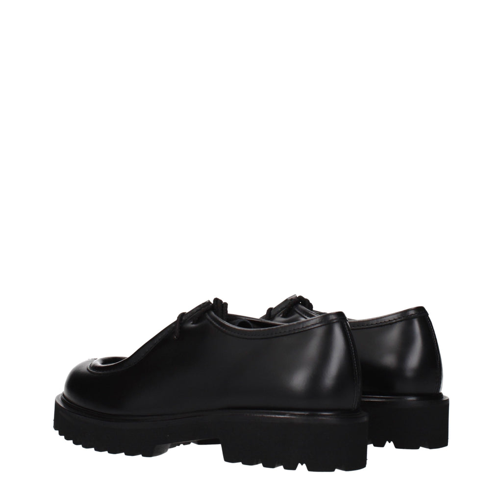 Max Mara Schwarze Oxford- und Derby-Schuhe aus Leder