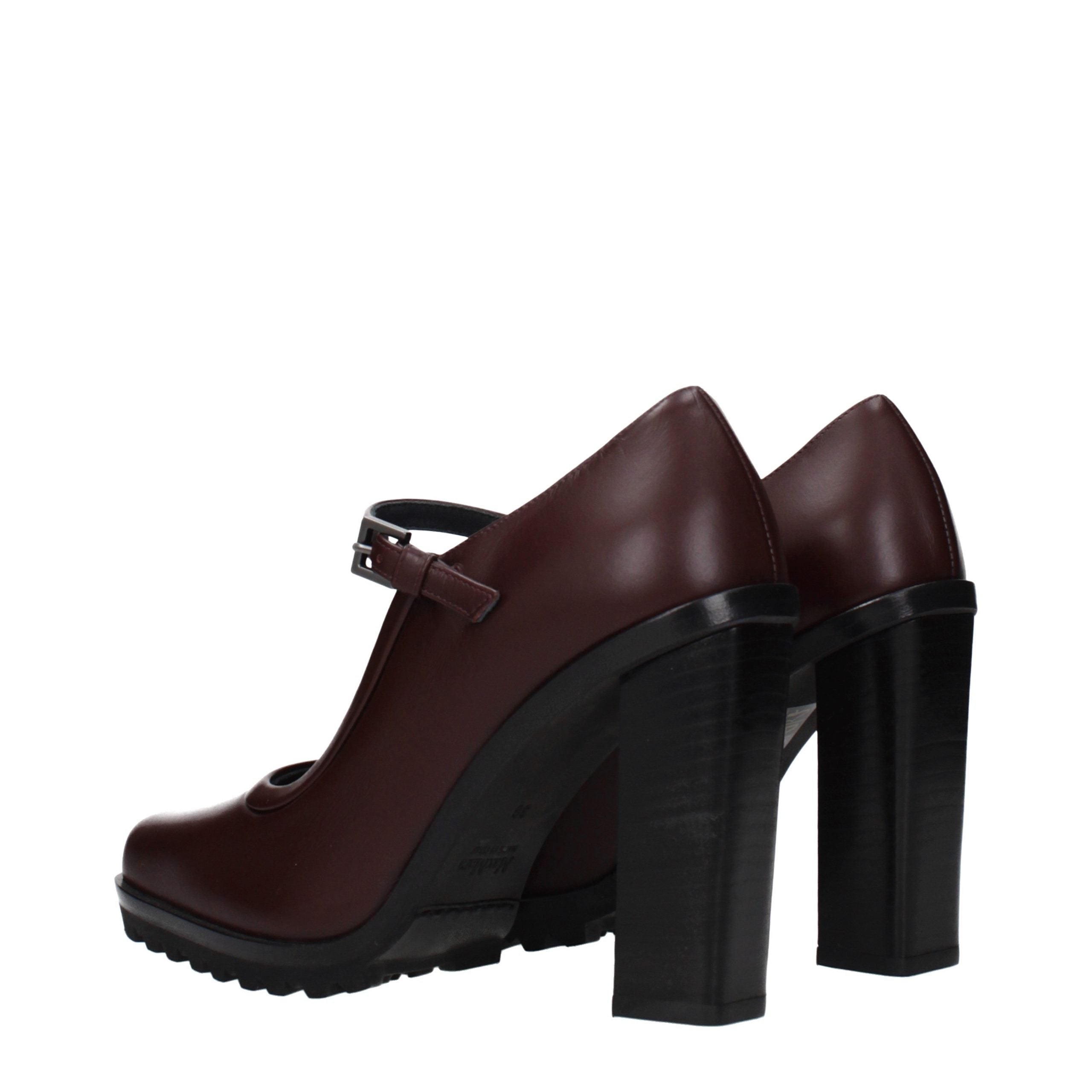 Max Mara Braune Leder Pumps mit hohem Absatz