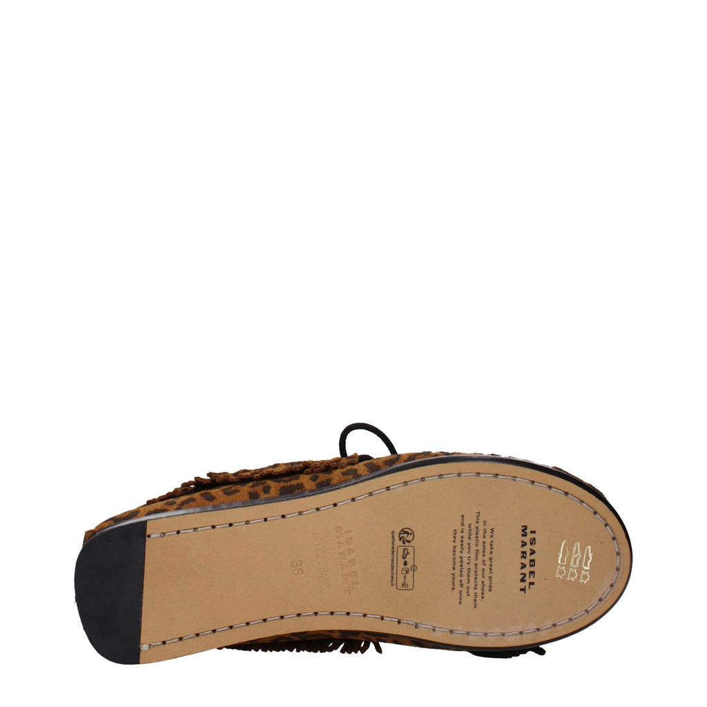 Isabel Marant Braune Loafer aus Leder zum Hineinschlüpfen