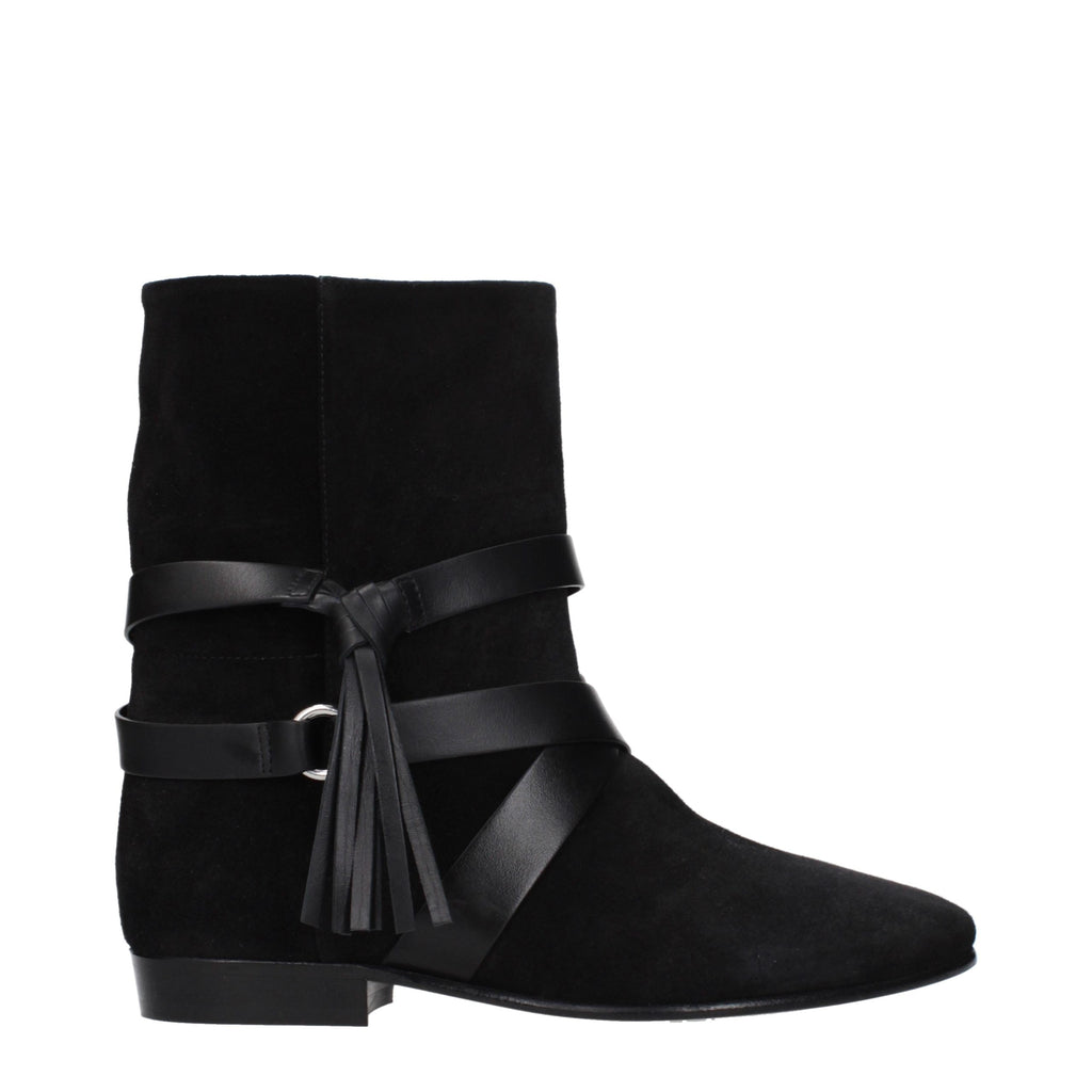 Isabel Marant Schwarze Leder-Stiefeletten
