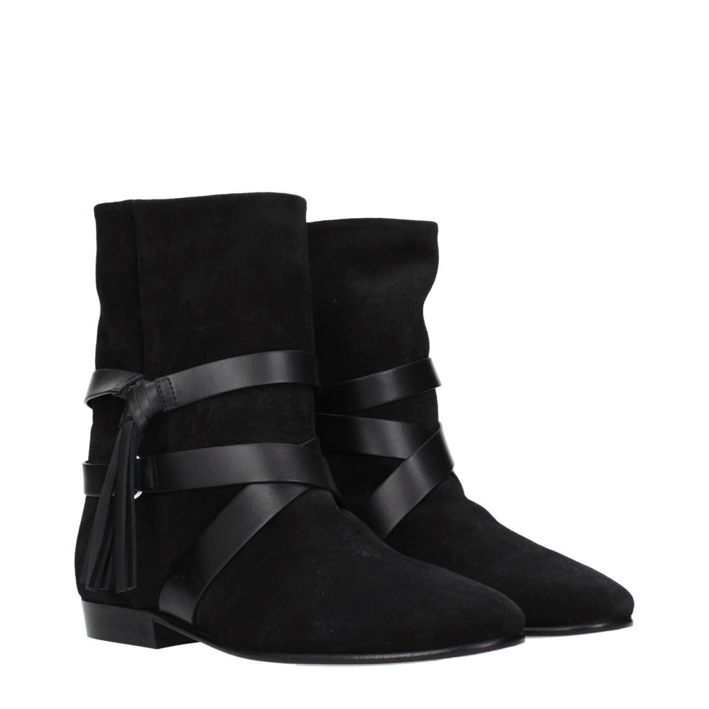 Isabel Marant Schwarze Leder-Stiefeletten