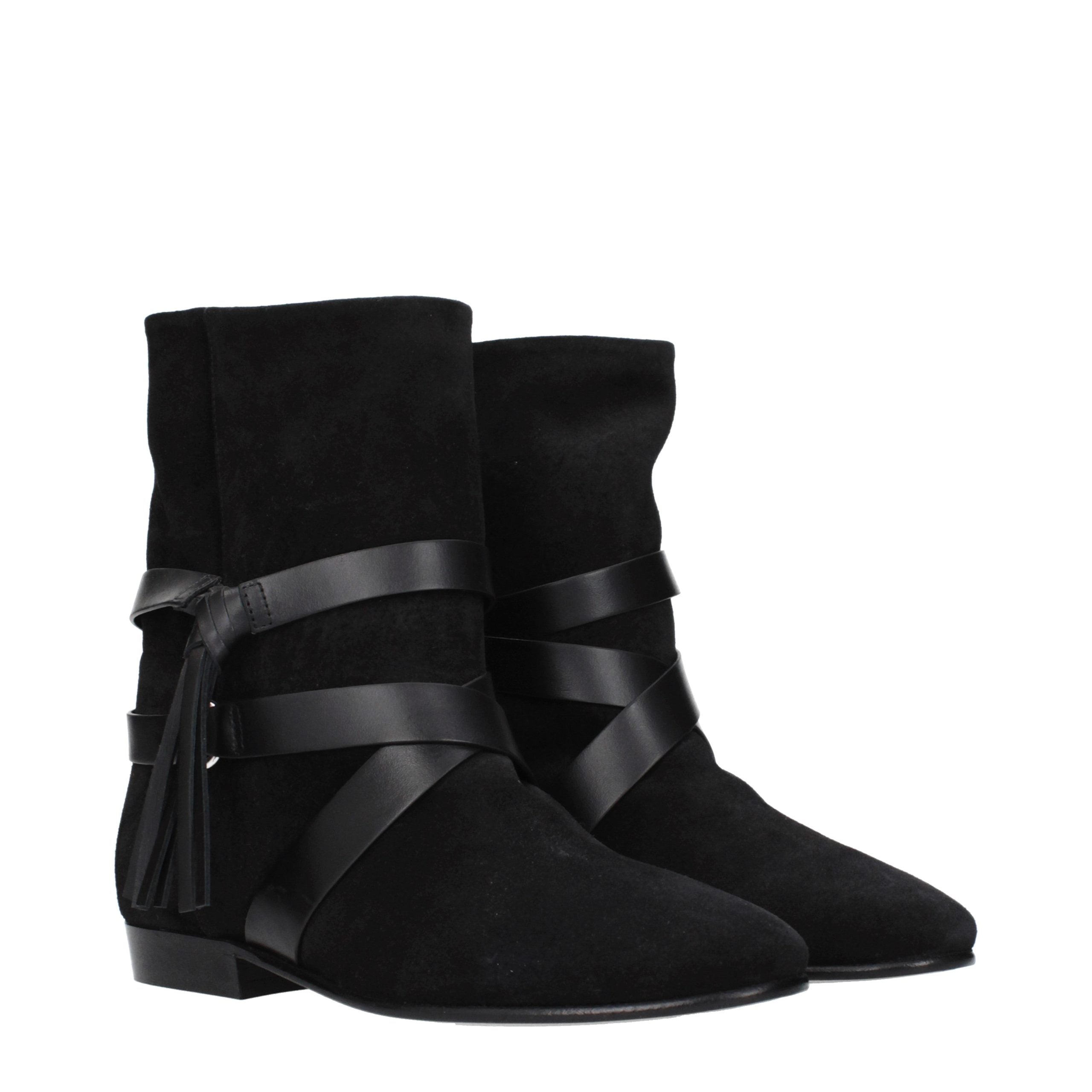 Isabel Marant Schwarze Leder-Stiefeletten