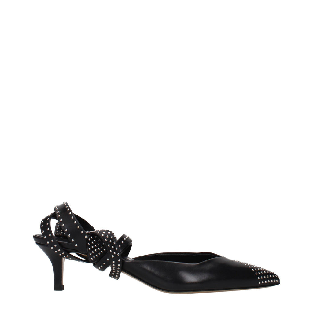 Isabel Marant Schwarze Leder Pumps mit hohem Absatz