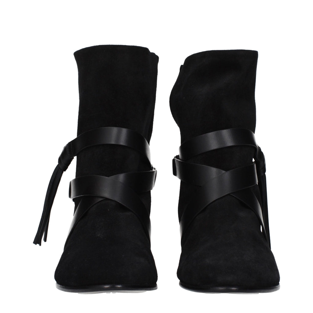 Isabel Marant Schwarze Leder-Stiefeletten
