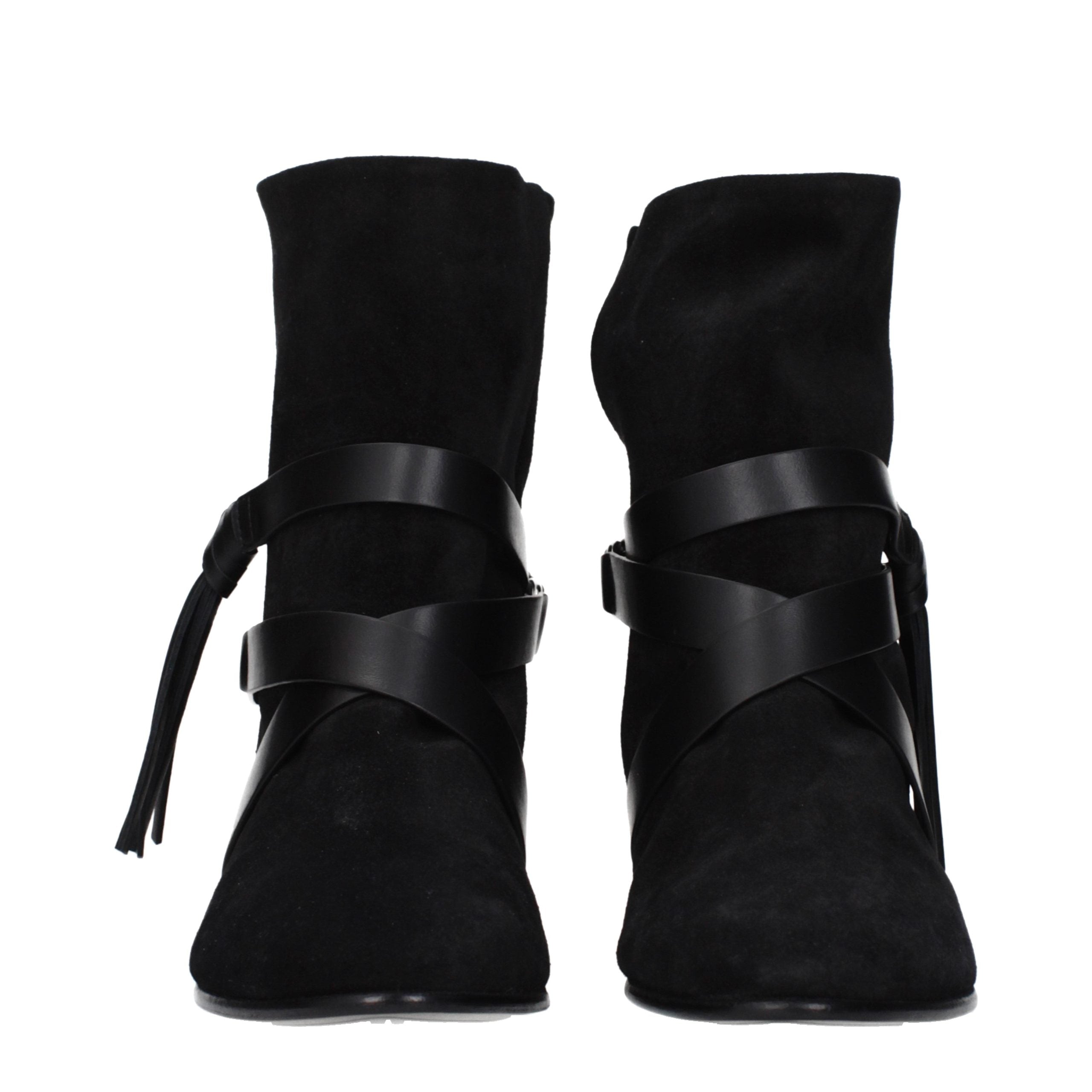 Isabel Marant Schwarze Leder-Stiefeletten