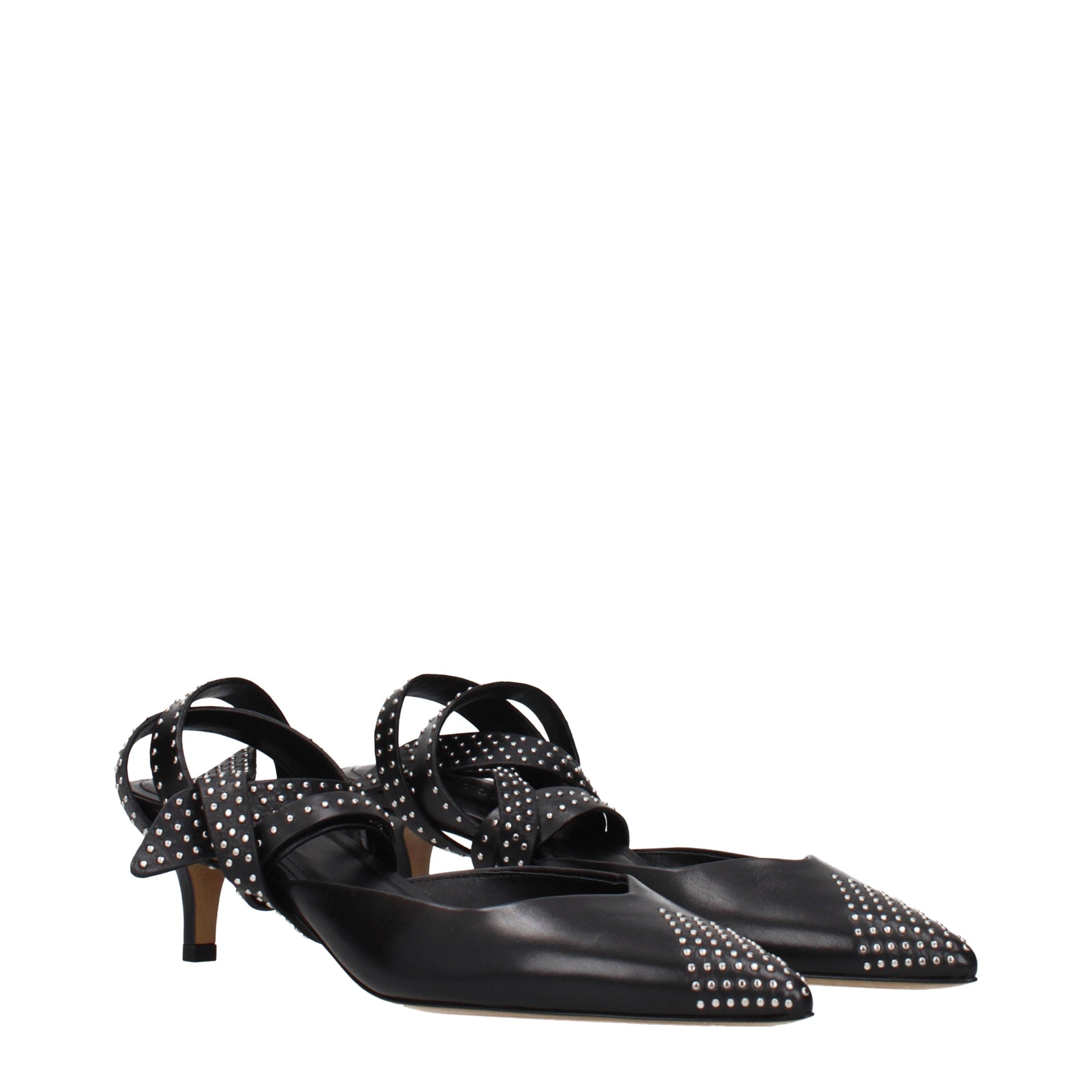 Isabel Marant Schwarze Leder Pumps mit hohem Absatz