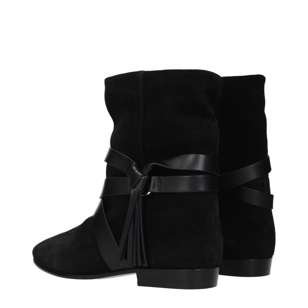 Isabel Marant Schwarze Leder-Stiefeletten