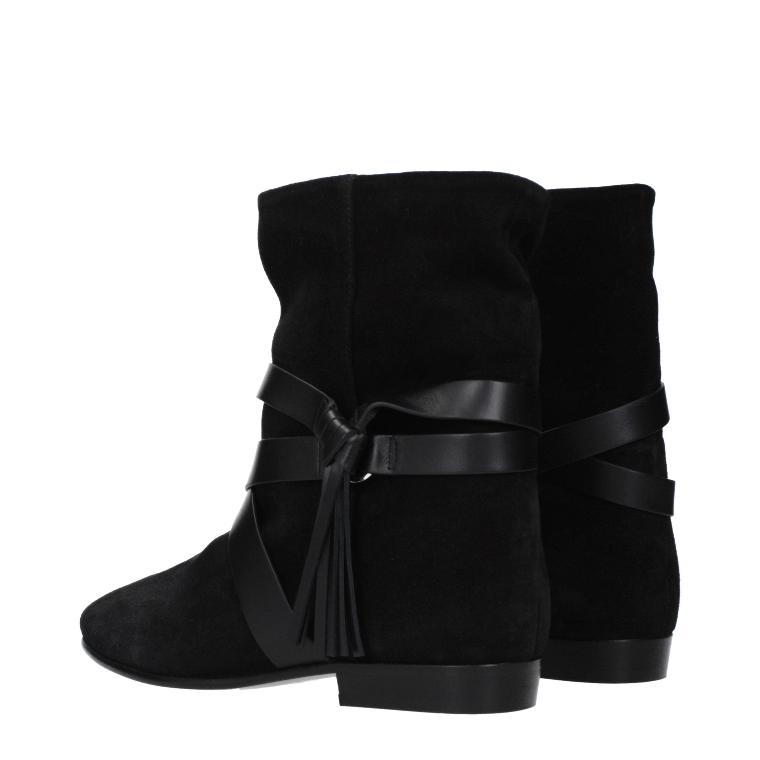 Isabel Marant Schwarze Leder-Stiefeletten