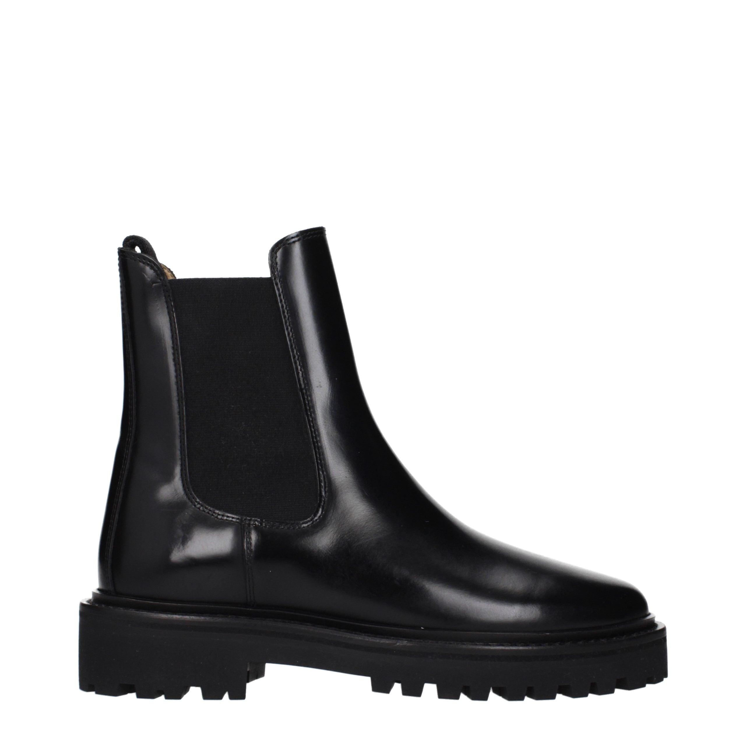 Isabel Marant Schwarze Leder-Stiefeletten
