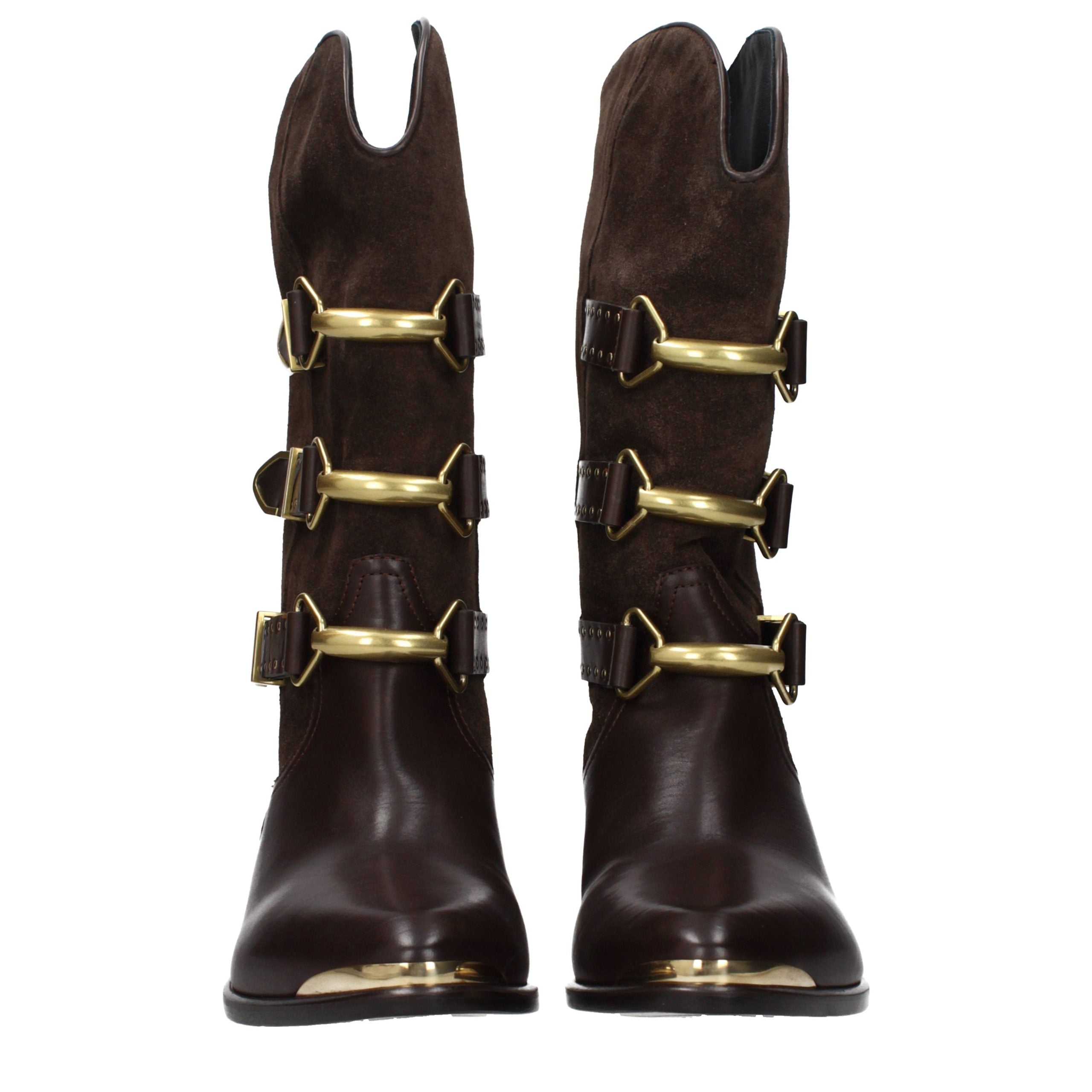 Isabel Marant Braune Lederstiefeletten