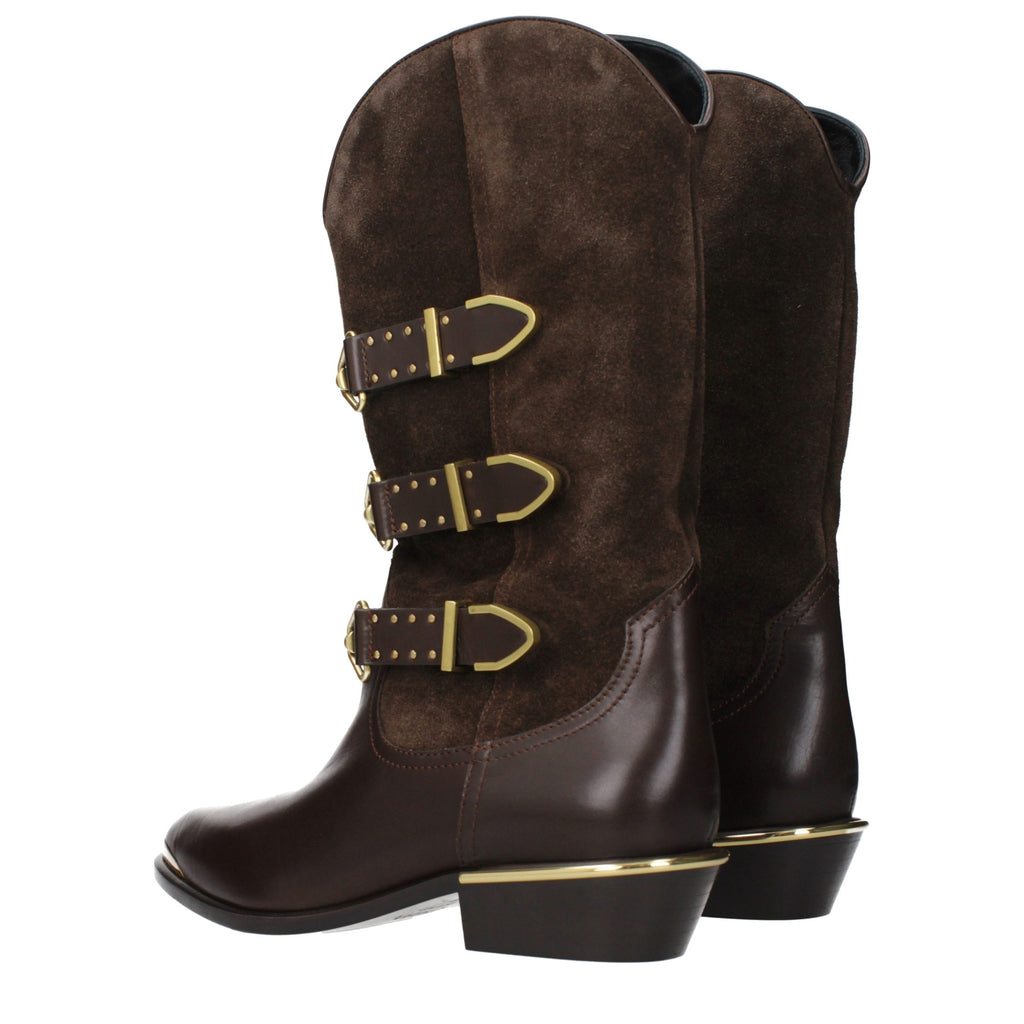 Isabel Marant Braune Lederstiefeletten