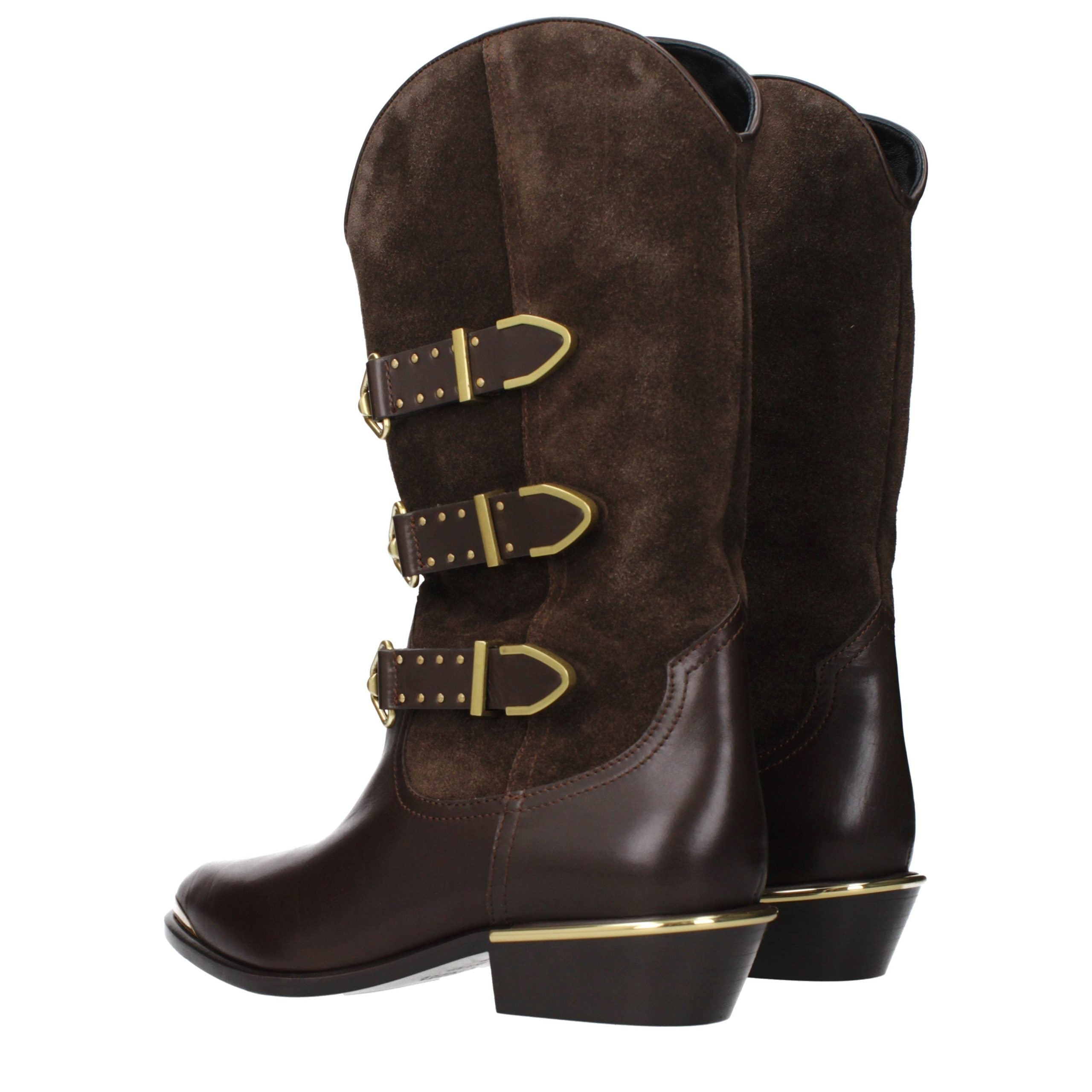 Isabel Marant Braune Lederstiefeletten
