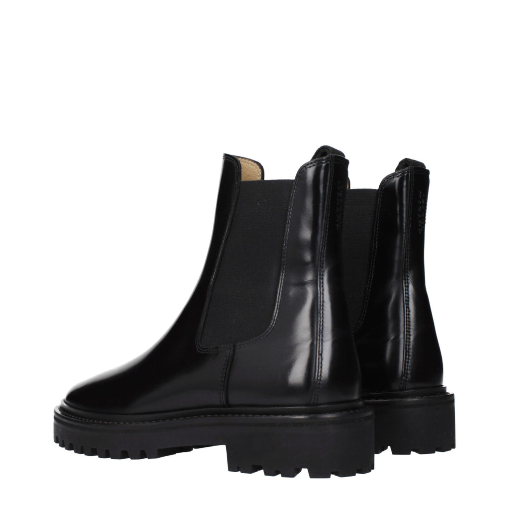 Isabel Marant Schwarze Leder-Stiefeletten