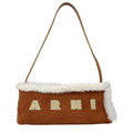 Marni Braune Leder Schultertasche