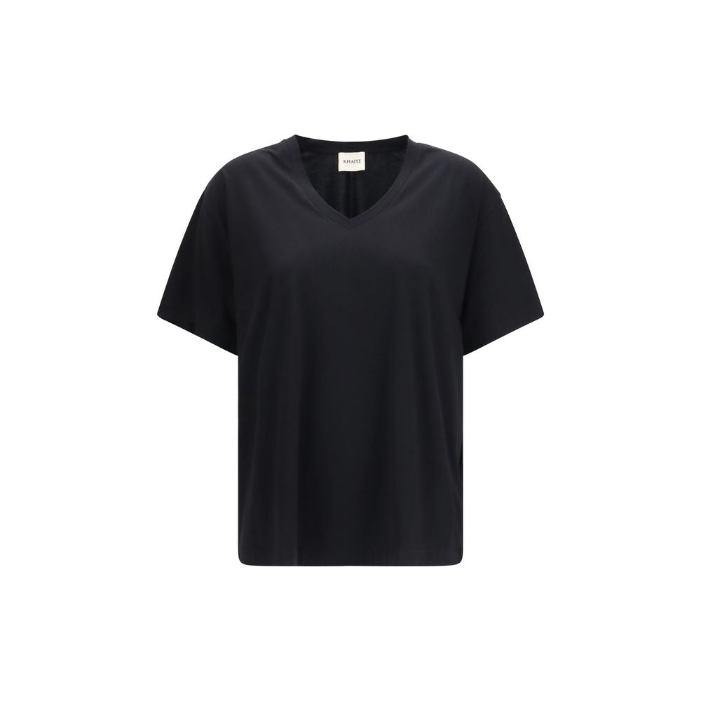 Khaite Schwarzes Baumwoll-T-Shirt