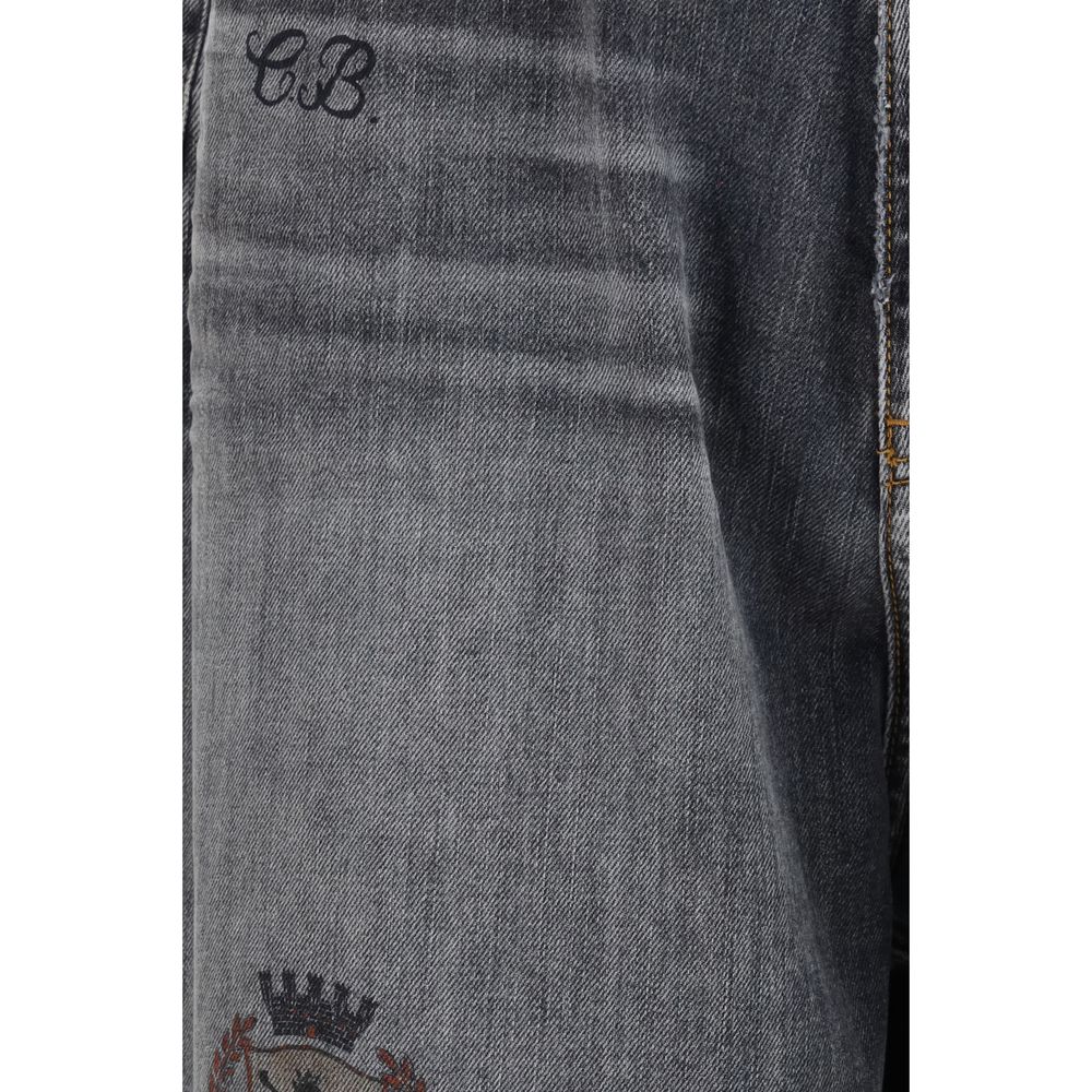 Balenciaga Graue Jeans aus Baumwolle im Relaxed Fit
