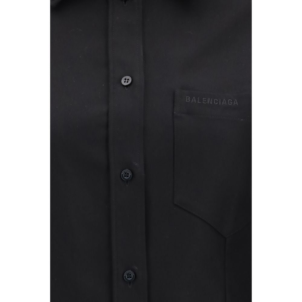 Balenciaga Schwarzes Baumwollhemd
