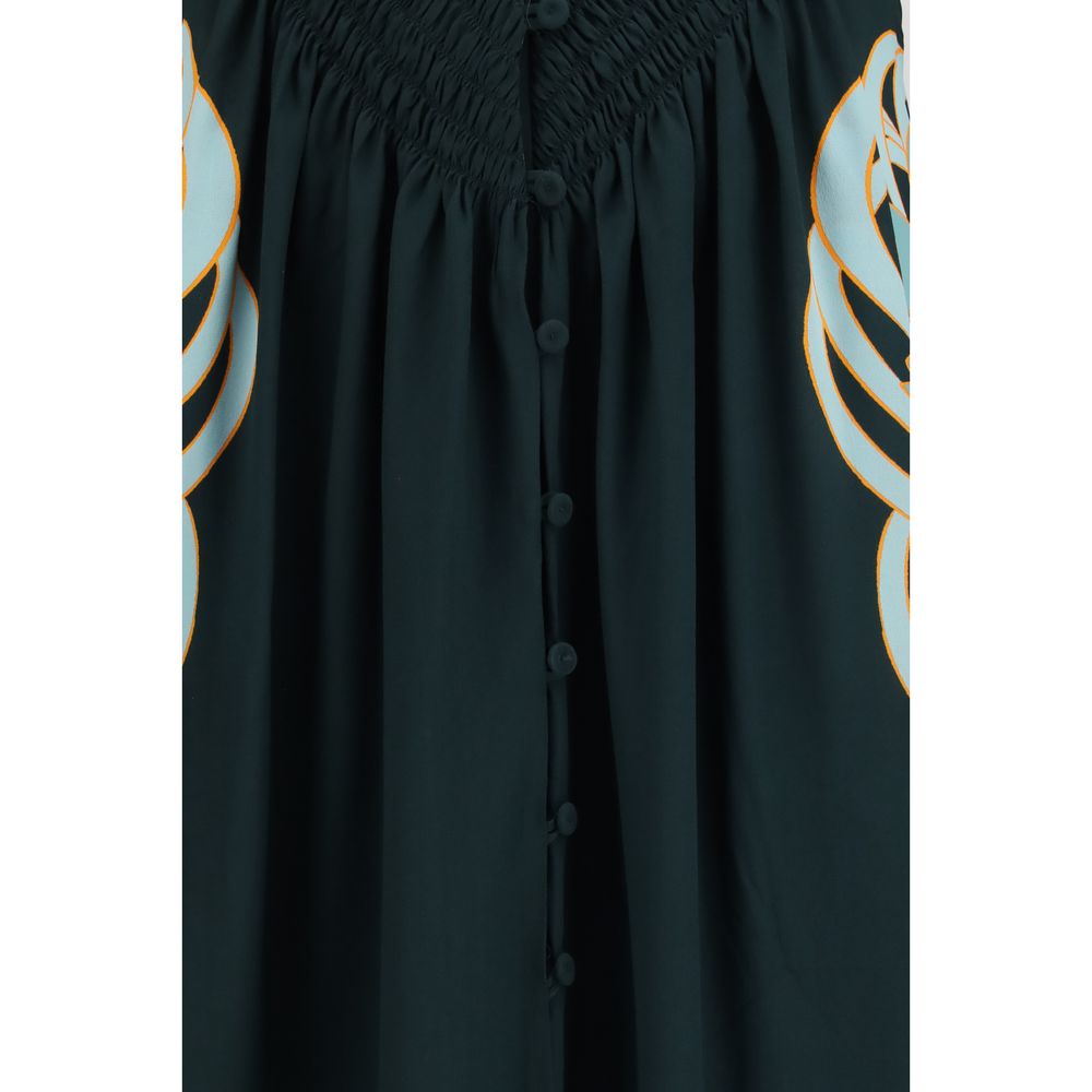 La Double J Blaues Freizeitkleid aus Acetat