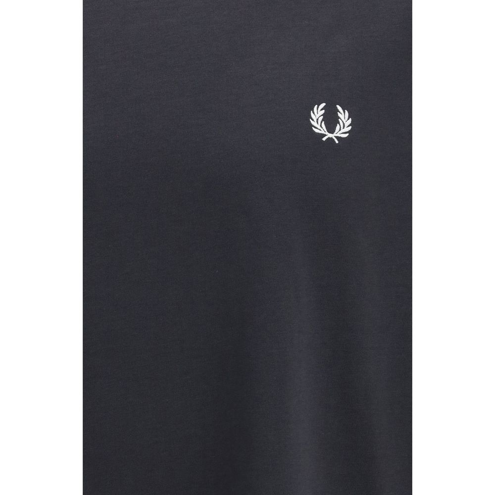Fred Perry Schwarzes Baumwoll-T-Shirt