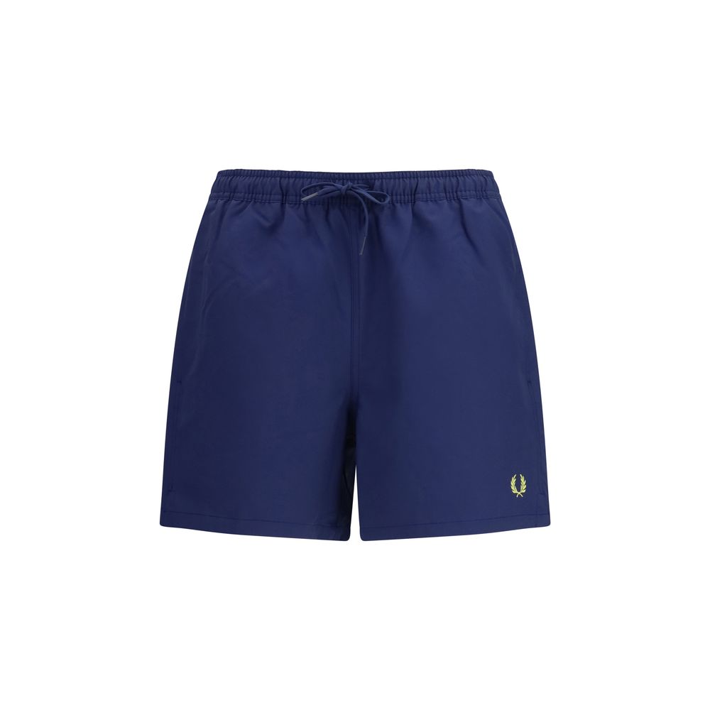 Fred Perry Blaue Shorts aus recyceltem Polyester