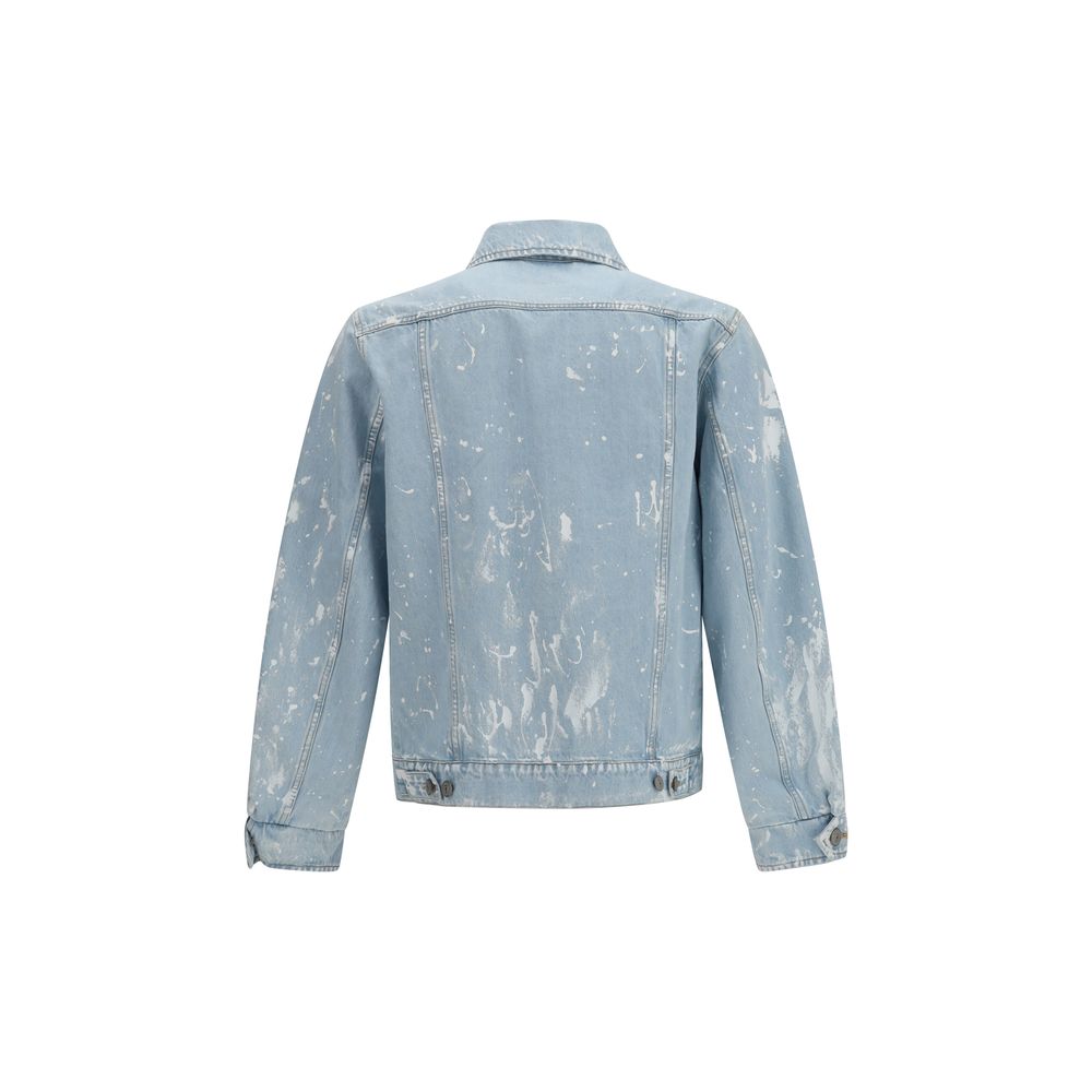 MM6 Blaue Jeansjacke aus Baumwolle