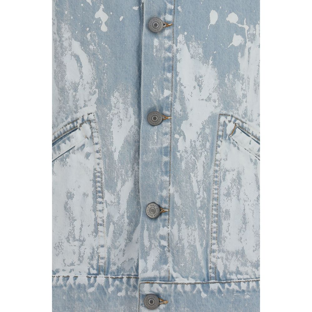 MM6 Blaue Jeansjacke aus Baumwolle