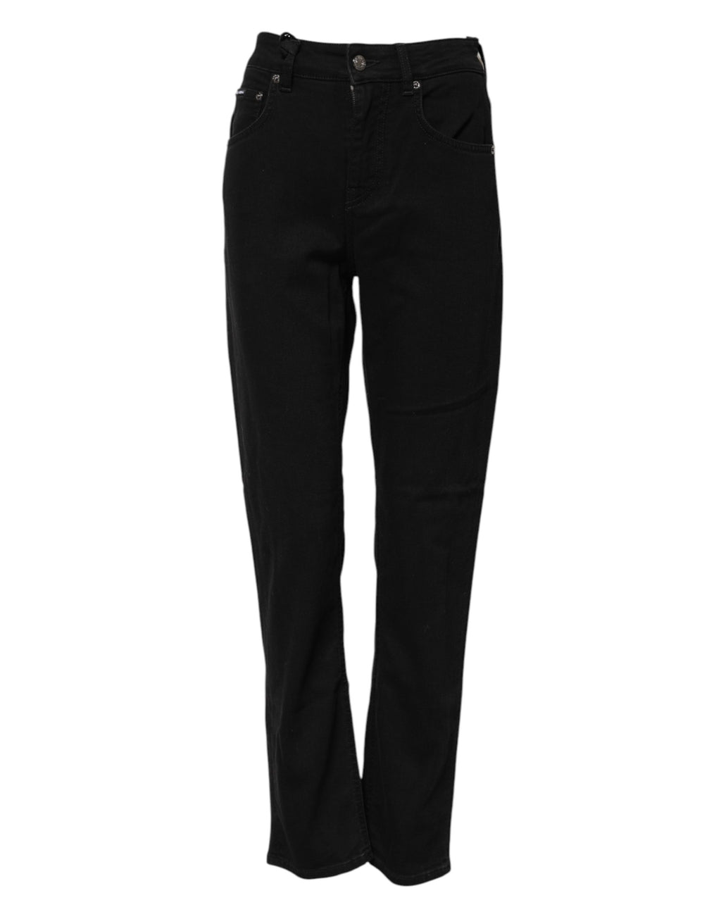 Dolce & Gabbana Schwarze Boyfriend Jeans aus Baumwoll-Stretch-Denim