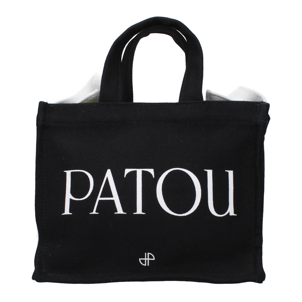 Patou Schwarze Baumwoll-Handtasche