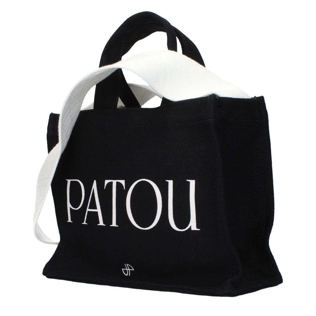 Patou Schwarze Baumwoll-Handtasche