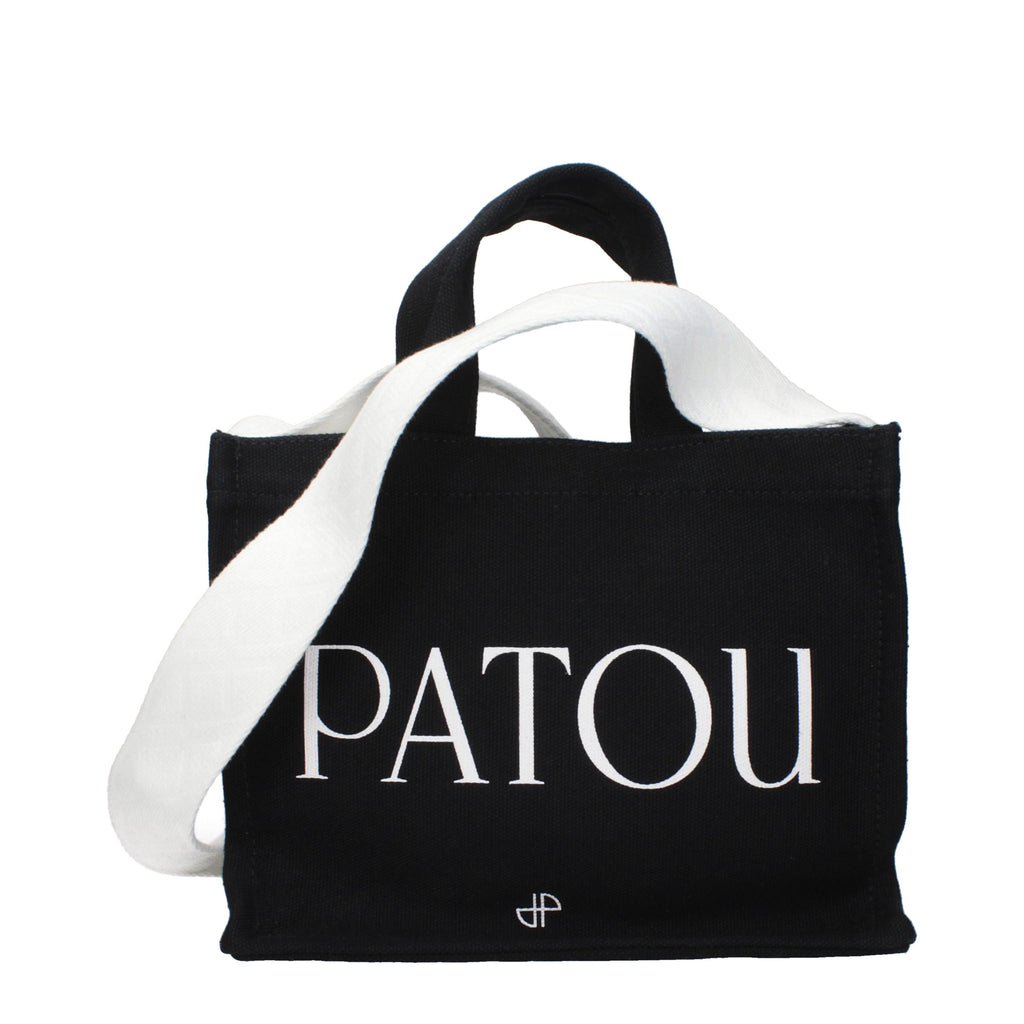 Patou Schwarze Baumwoll-Handtasche
