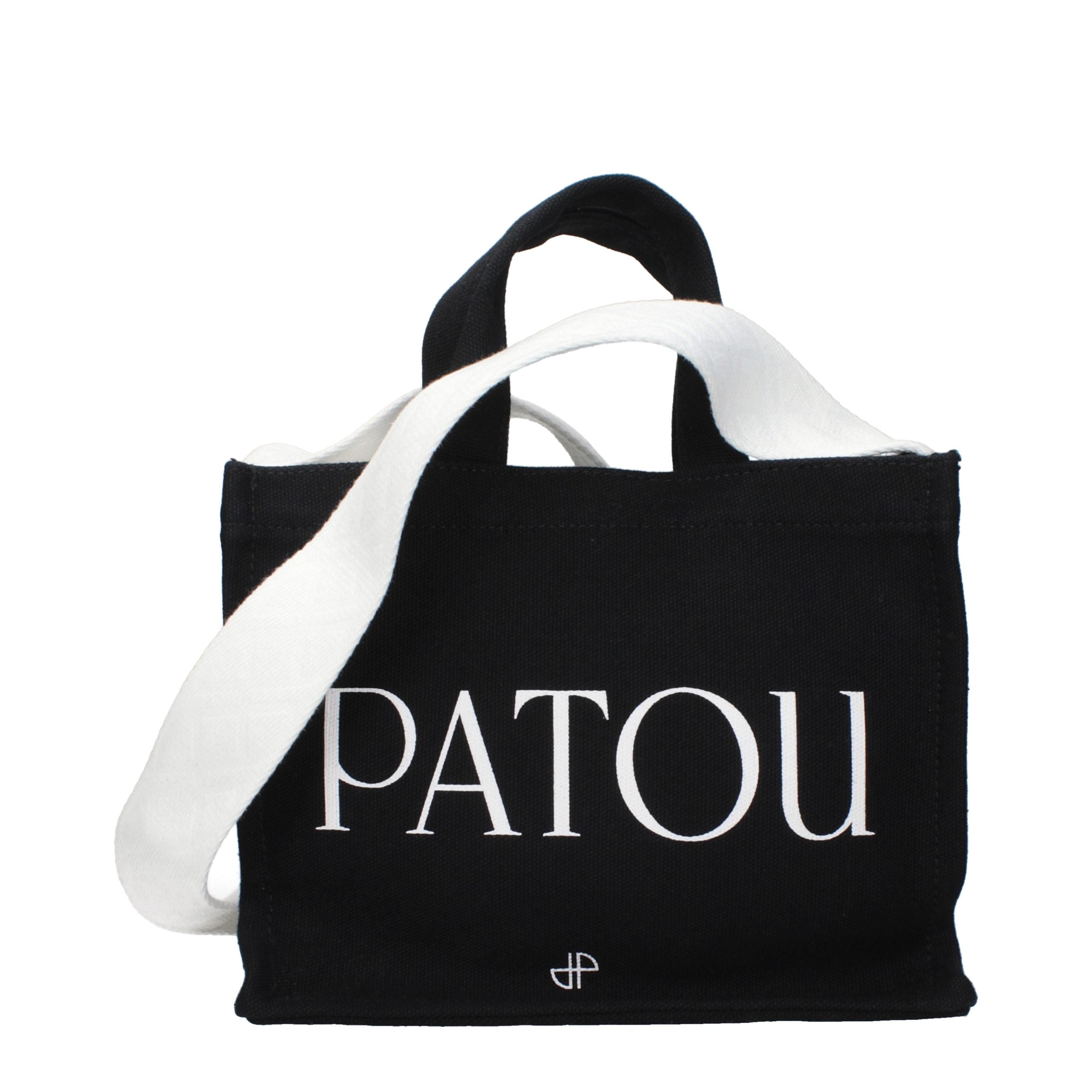 Patou Schwarze Baumwoll-Handtasche