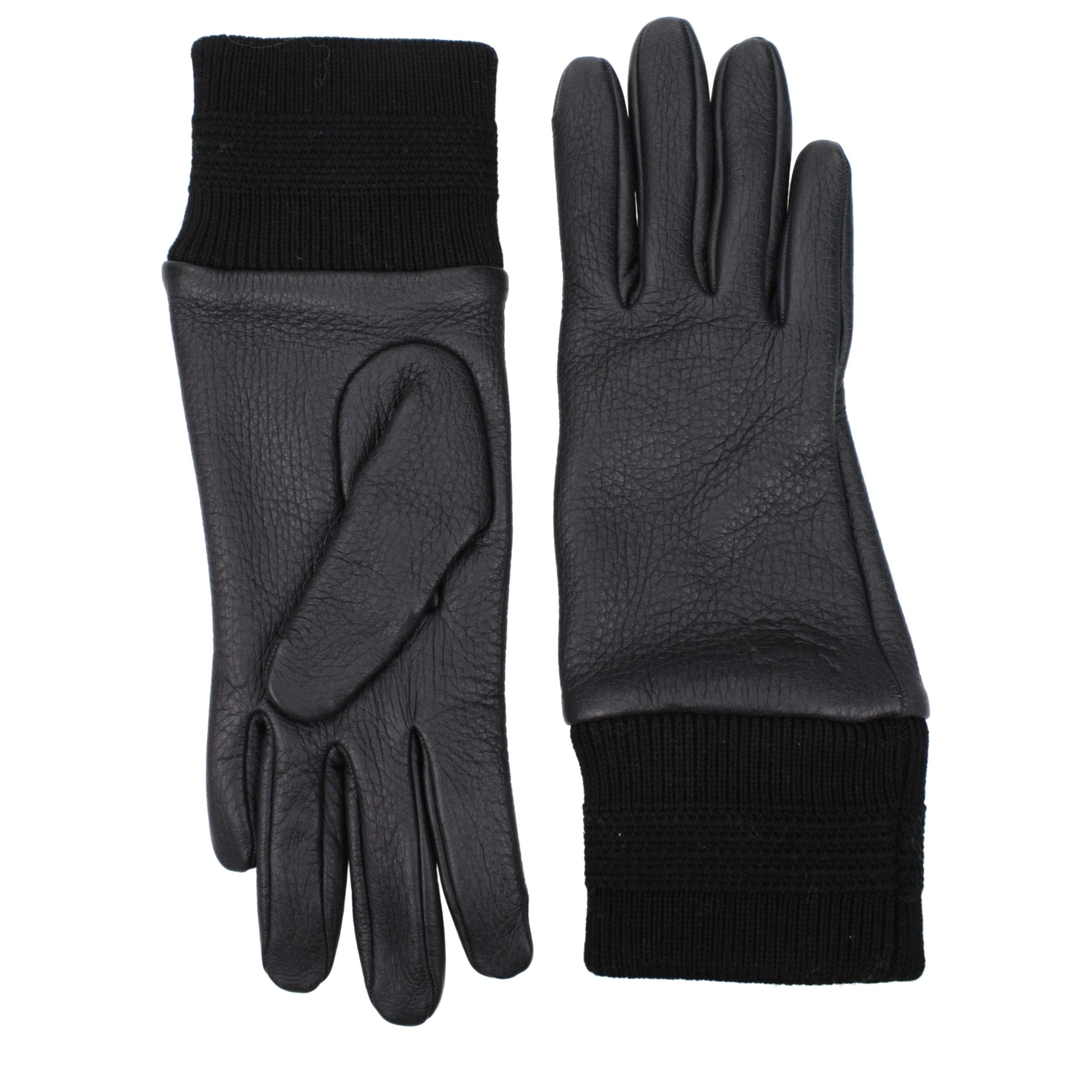 Burberry Schwarze Lederhandschuhe