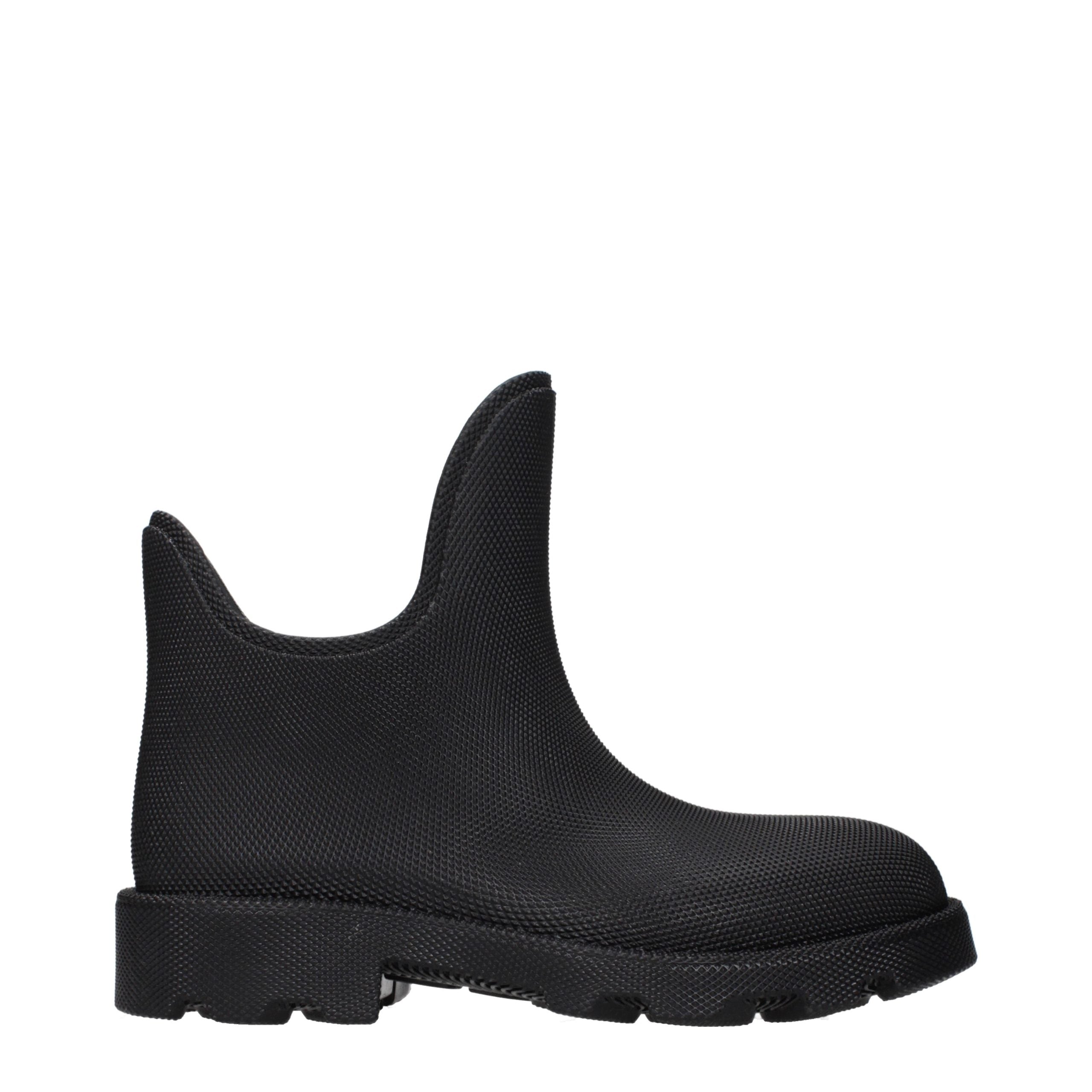 Burberry Schwarze Ankle Boots aus Baumwolle