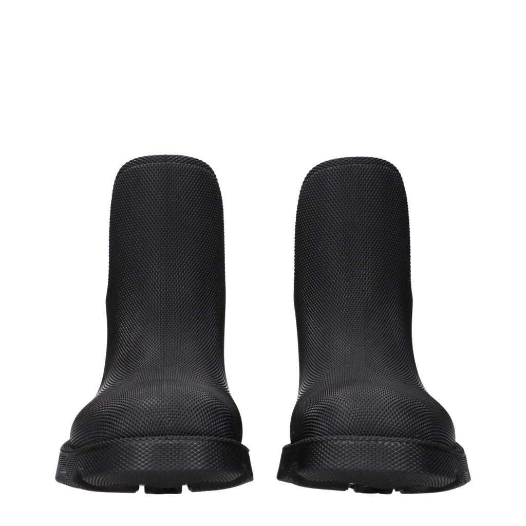 Burberry Schwarze Ankle Boots aus Baumwolle