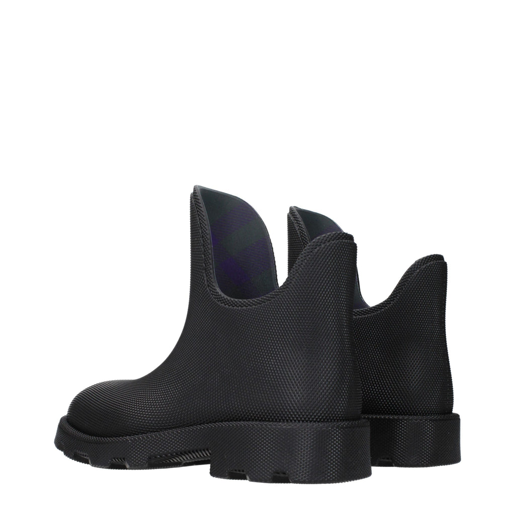 Burberry Schwarze Ankle Boots aus Baumwolle