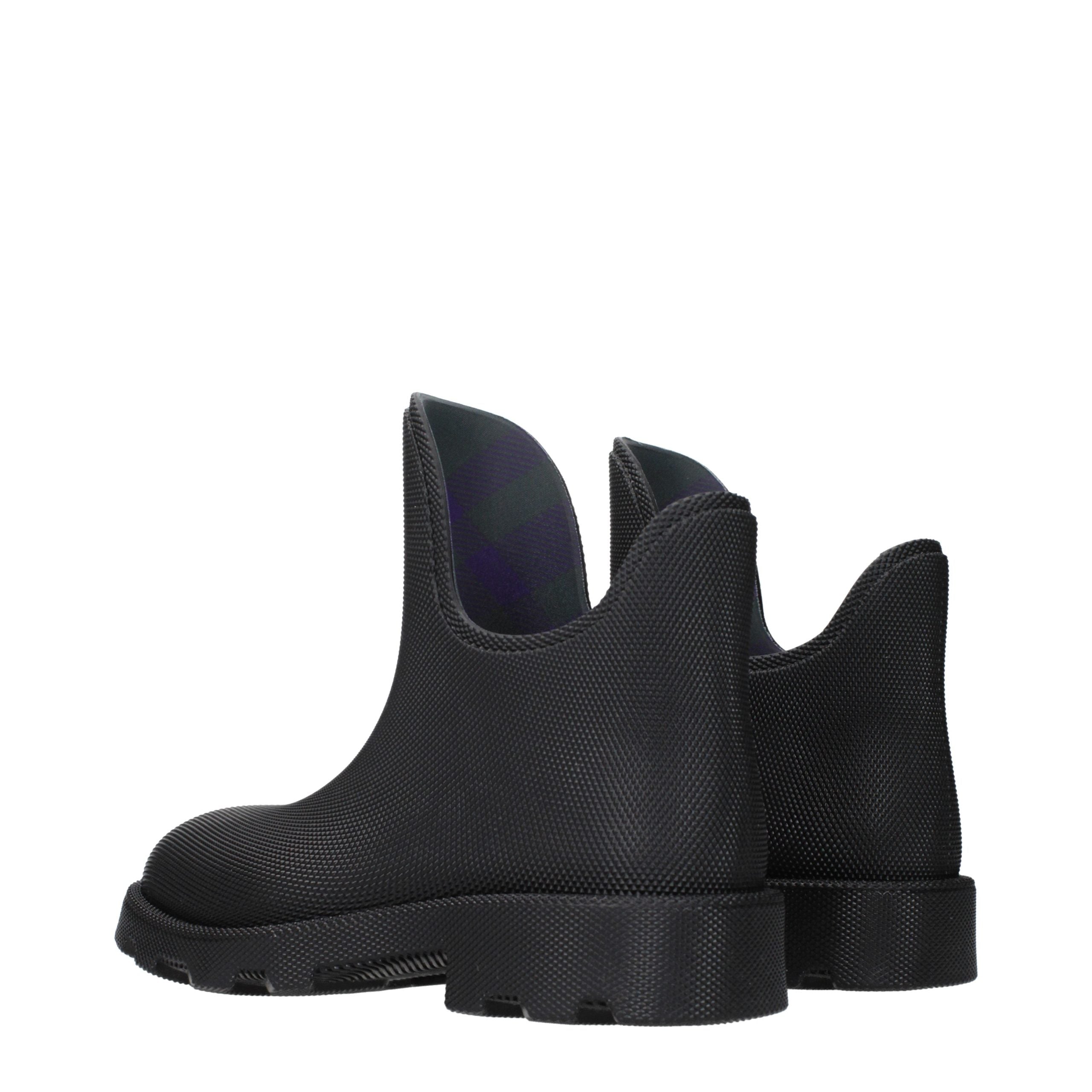 Burberry Schwarze Ankle Boots aus Baumwolle