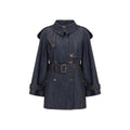 Burberry Blauer Baumwoll-Trenchcoat