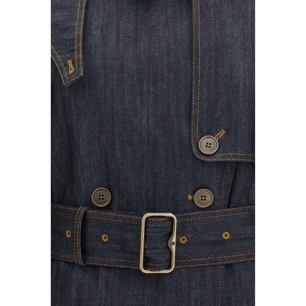 Burberry Blauer Baumwoll-Trenchcoat