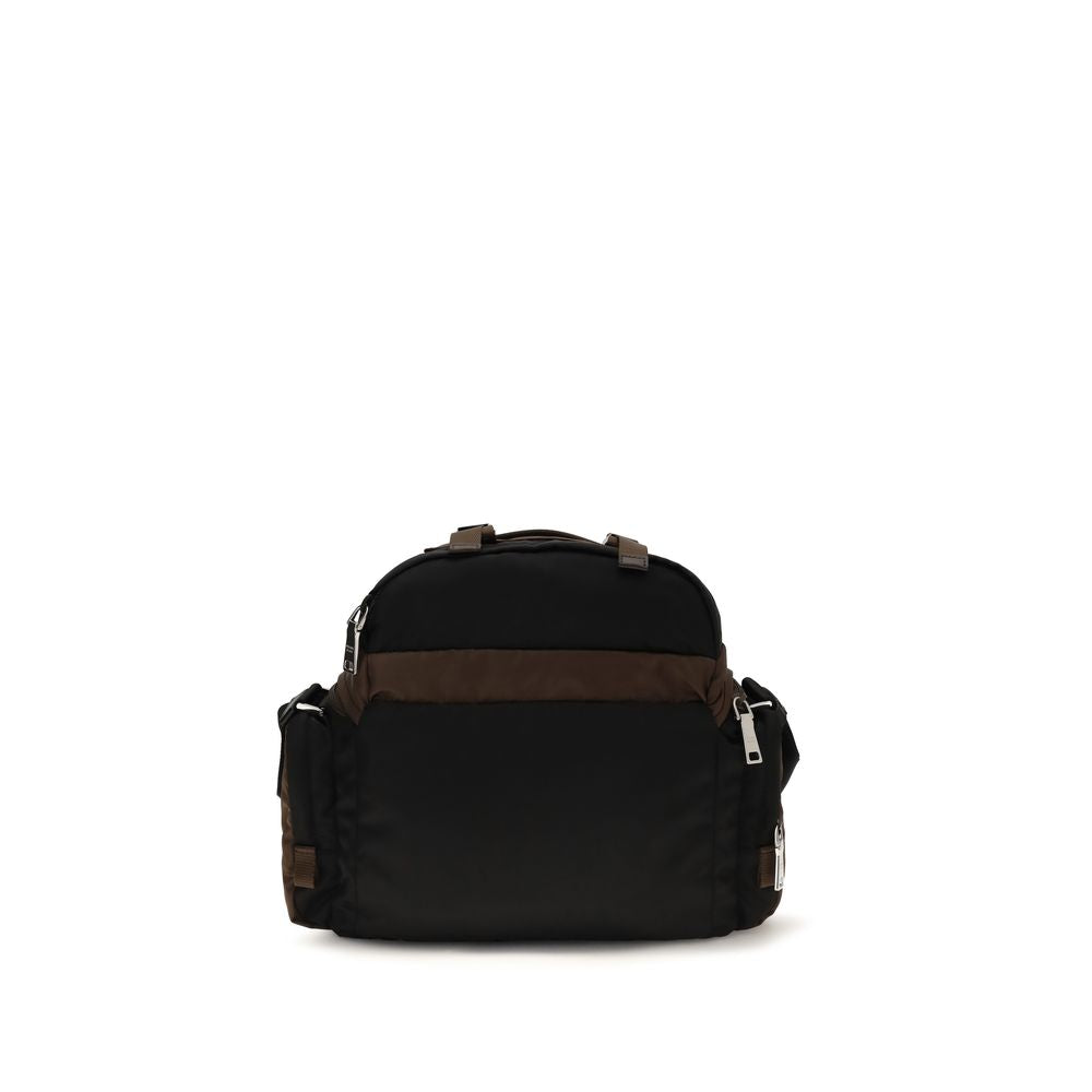 Prada Braune Schultertasche aus recyceltem Polyamid