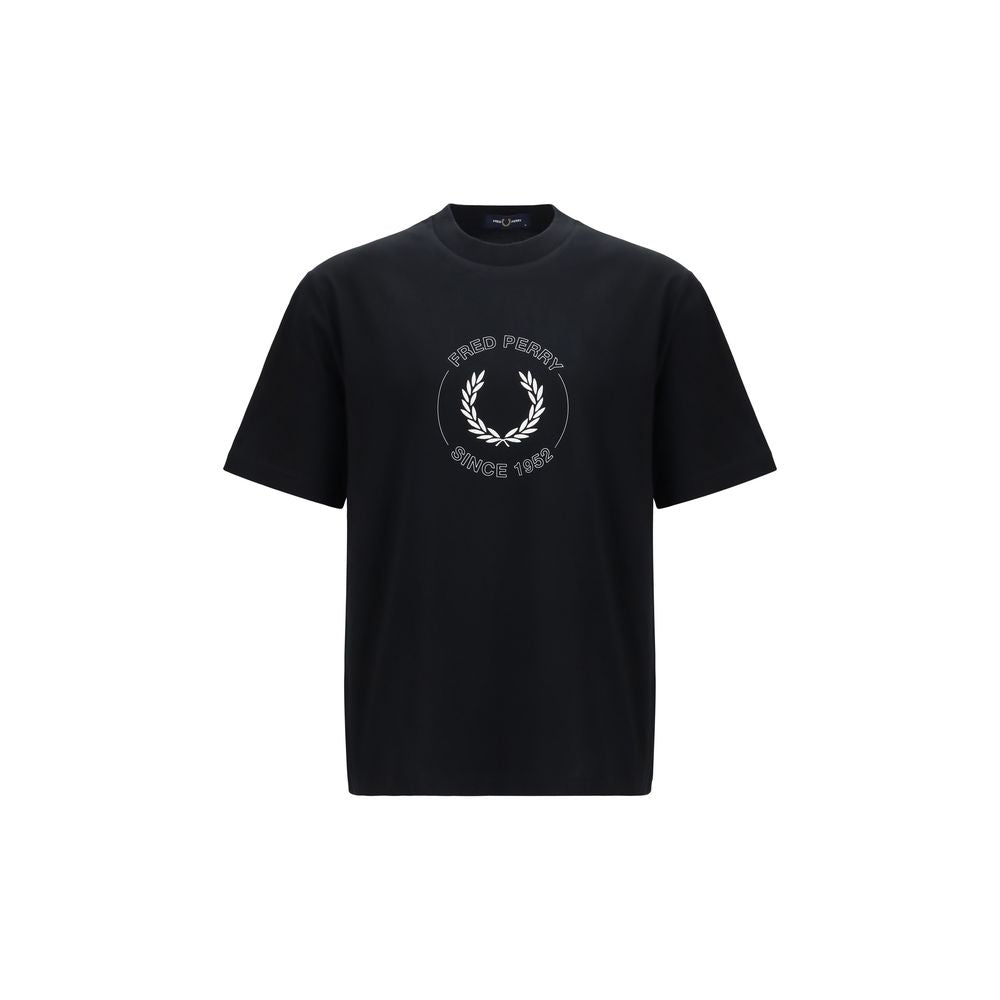 Fred Perry Schwarzes Baumwoll-T-Shirt
