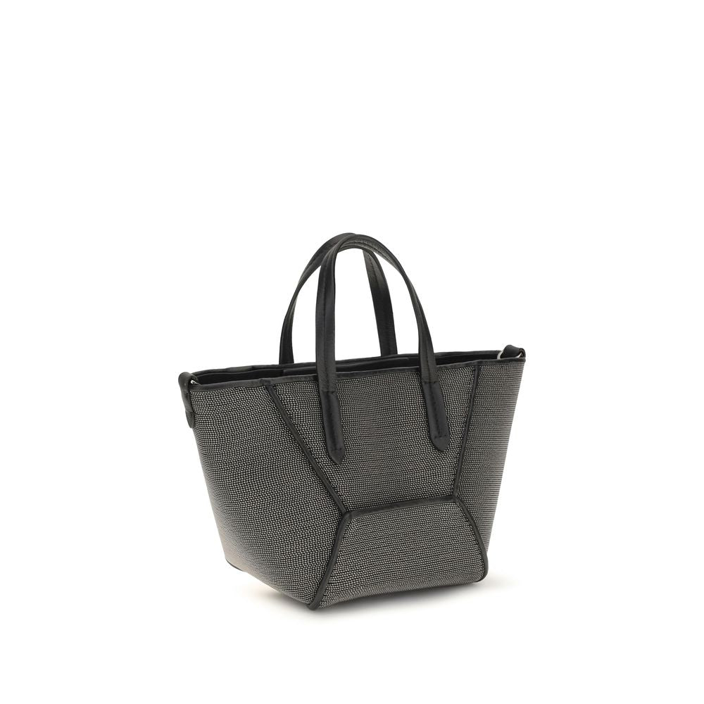 Brunello Cucinelli Schwarze Bos Taurus Kalbsleder Schultertasche