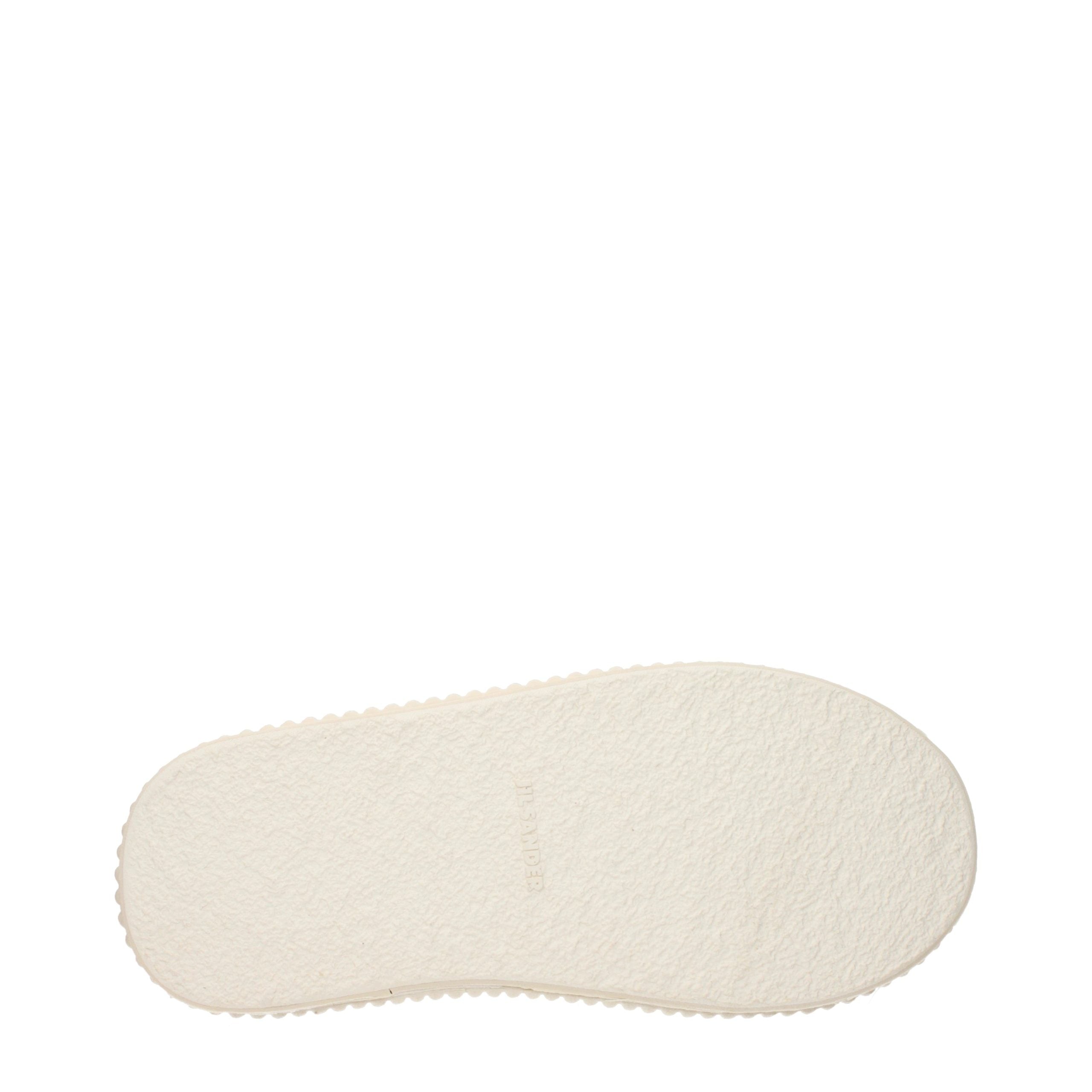 Jil Sander Weiße Leder Plateau-Sneaker