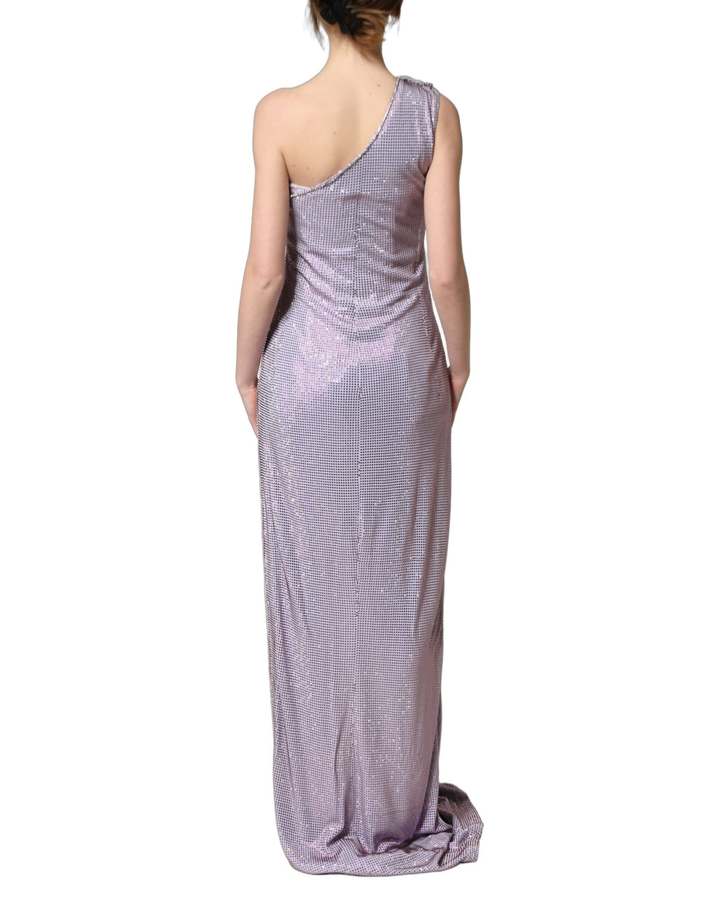 Dolce & Gabbana Abendkleid mit einer Schulter und lila Kristallen