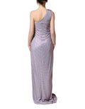 Dolce & Gabbana Abendkleid mit einer Schulter und lila Kristallen